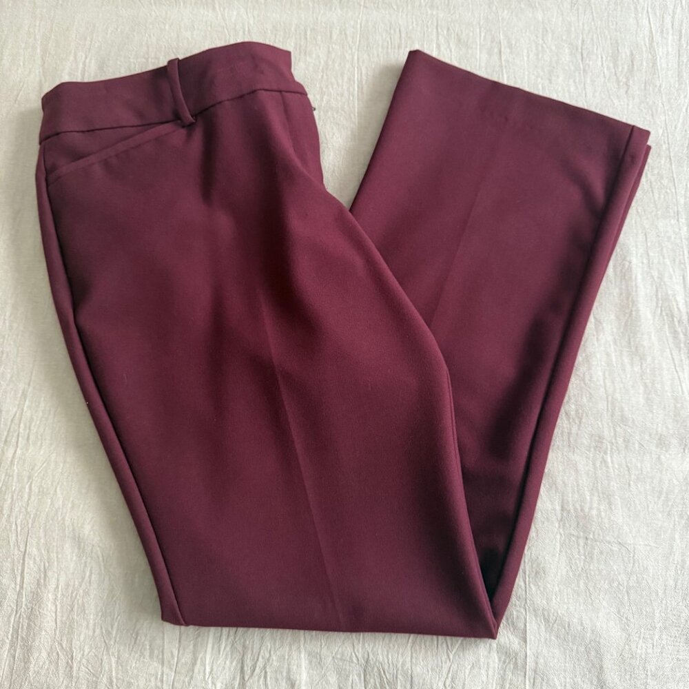 Worthington Perfect Trouser Burgundy Pants Size 6P - Picture 10 of 10